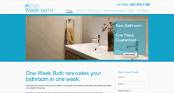 Desktop Screenshot of oneweekbath.ca